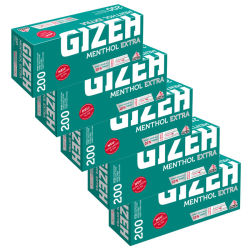GIZEH Menthol EXTRA 5 x 200er Filterhülsen