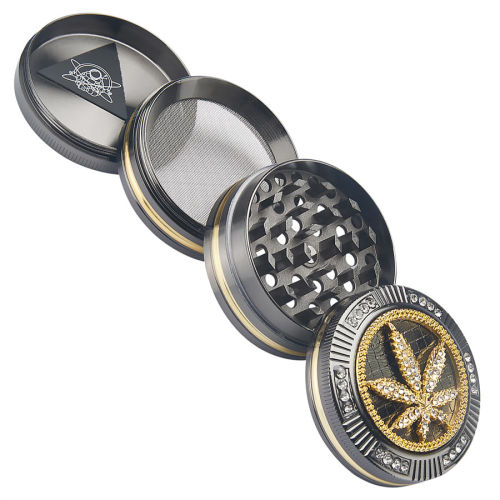 Grinder Metal Leaf Bling Bling - Champ High - CBD Shop España